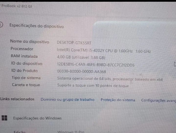 Notebook/tablet HP pró x2 612 g1 - Foto 5