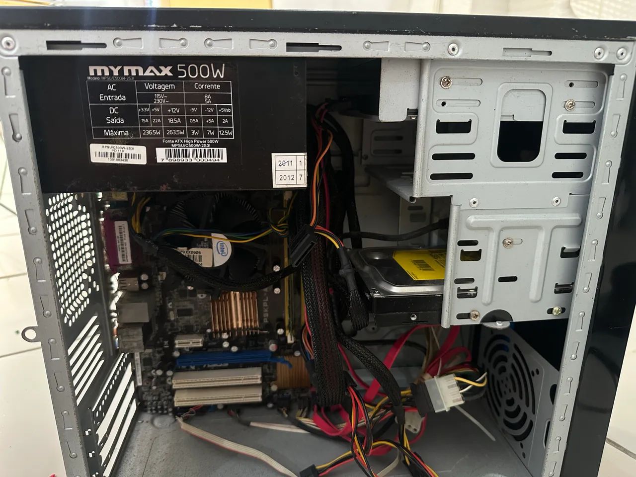 Gabinete de computador megaware com fonte e placa mãe  - Foto 5