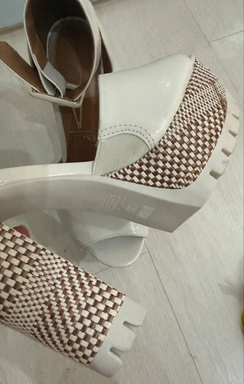 Sandália plataforma Nude Vizzano NOVA 36 - Foto 5