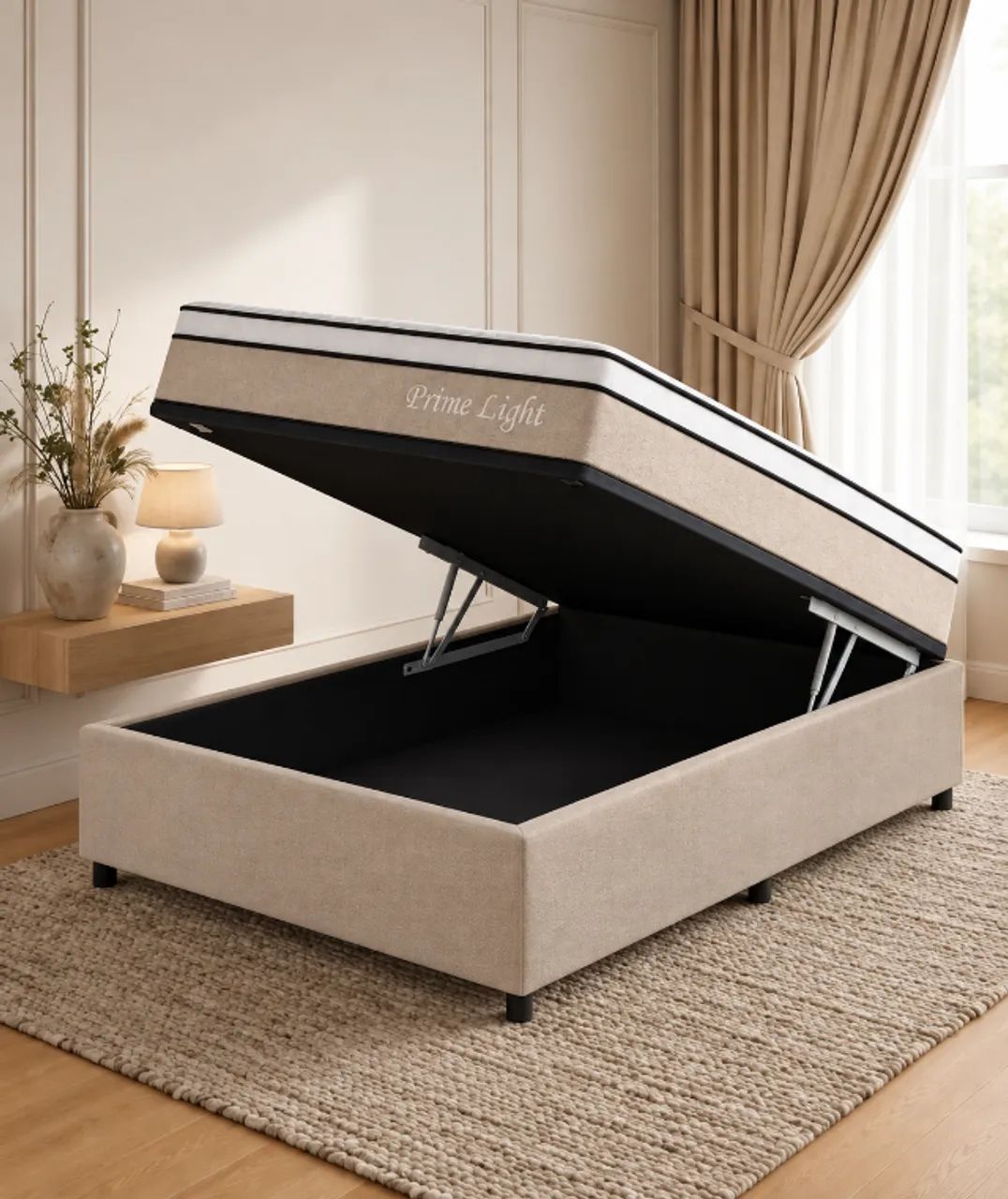 Cama de casal completa (bau com colchão)