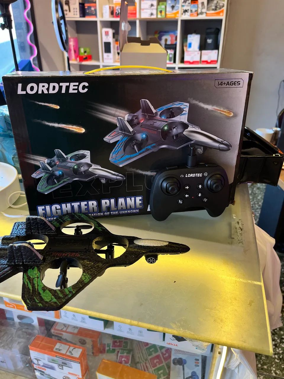 Drone Avião Fighter RC Lordtec 2.4G Recarregável