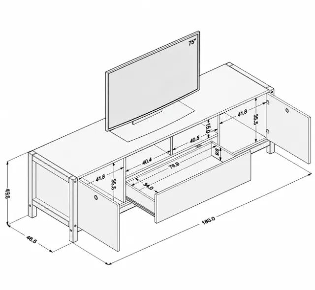 RACK LUXO para Tv ate 75 Polegadas Novo - Foto 2