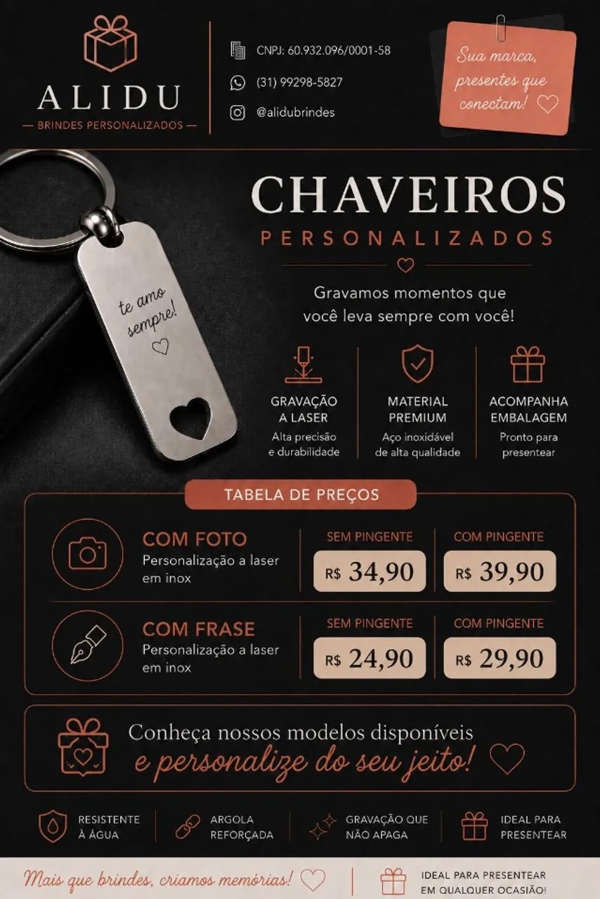 Chaveiros Personalizado Gravado A Laser - Foto 5
