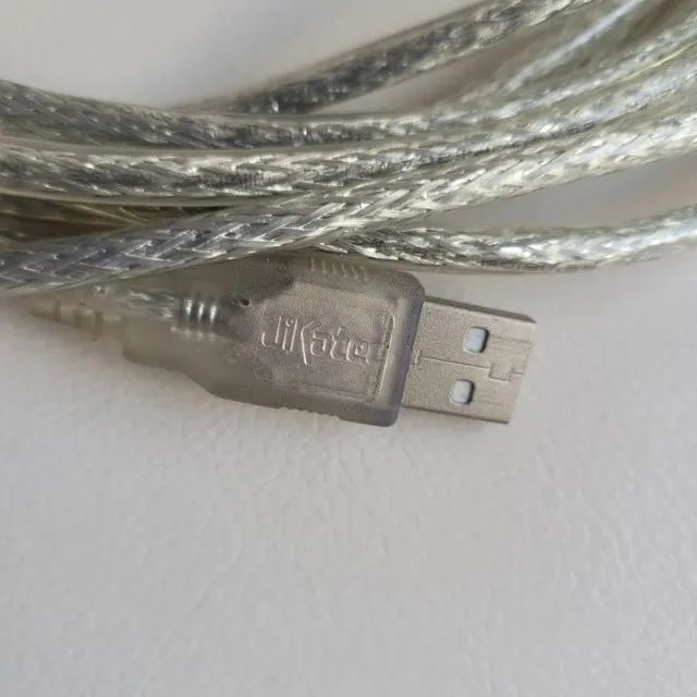Cabo USB 2.0 High Speed 3mts - Blindagem Reforçada e Cristal