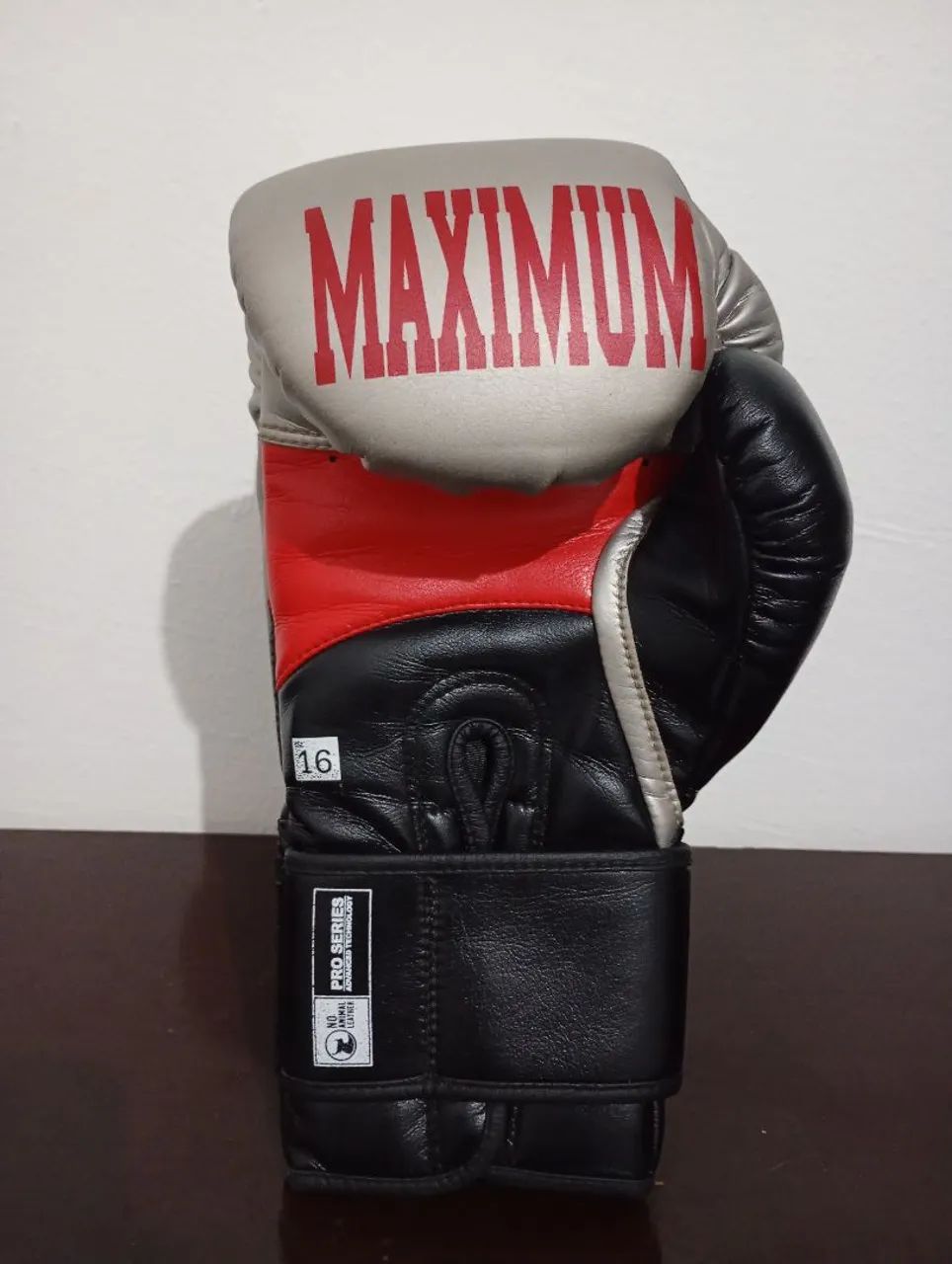 Luvas profissionais Maximum 16oz prateada - Foto 4