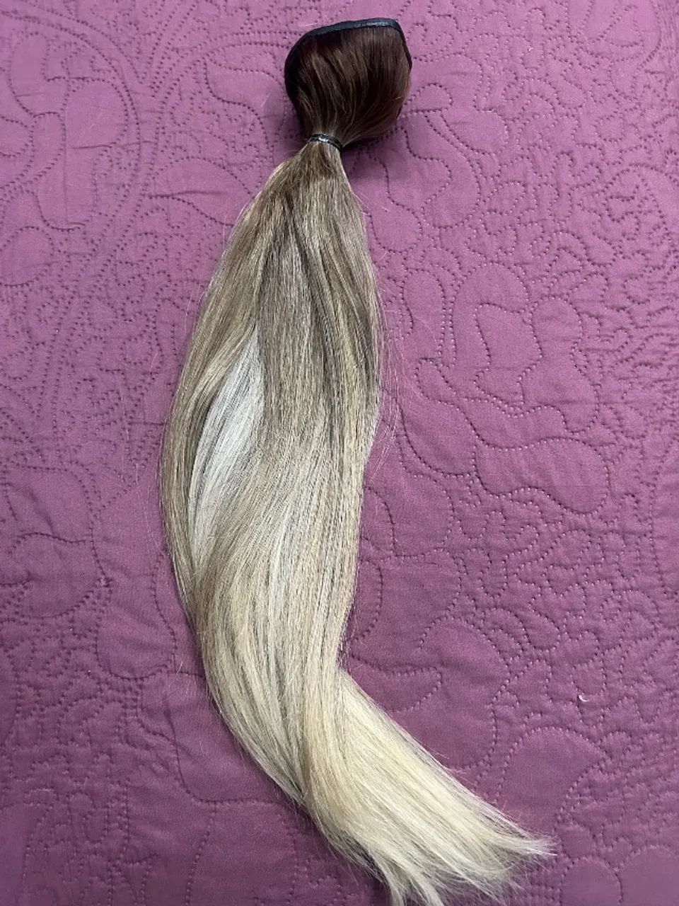 Cabelo humano brasileiro loiro do sul 45cm