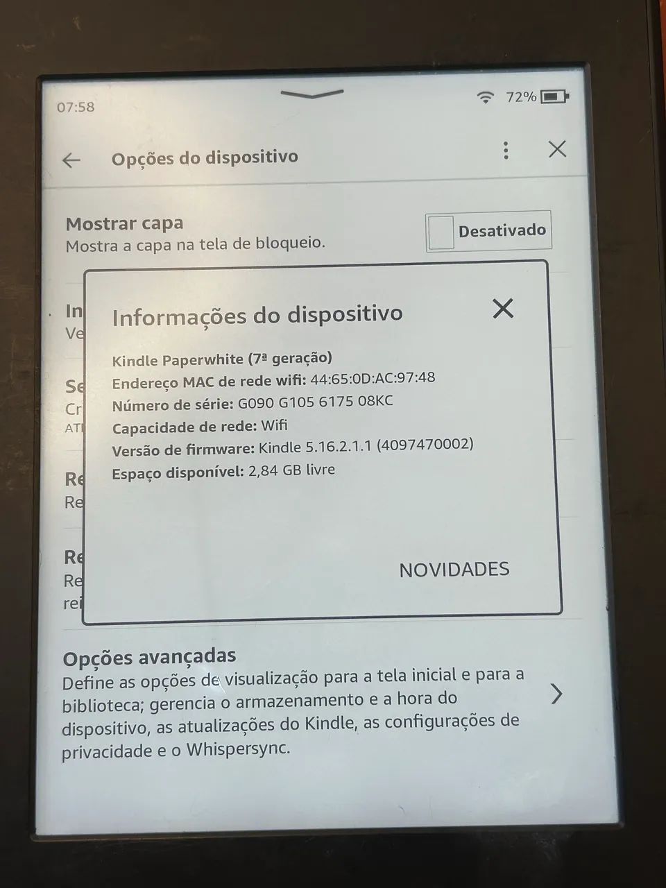 Kindle paperwhite 7 geração desbloqueado - Foto 3