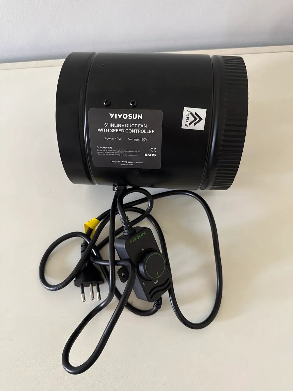 Exaustor Vivosun com dimer - Foto 2