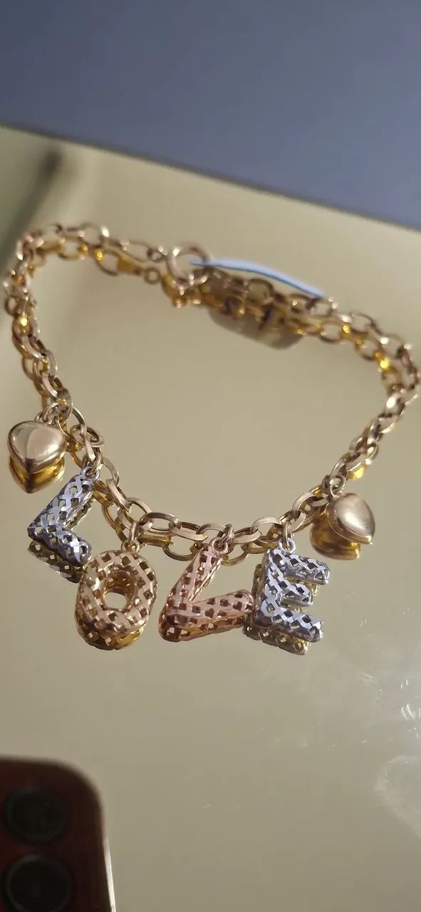 Pulseira love ouro 18k