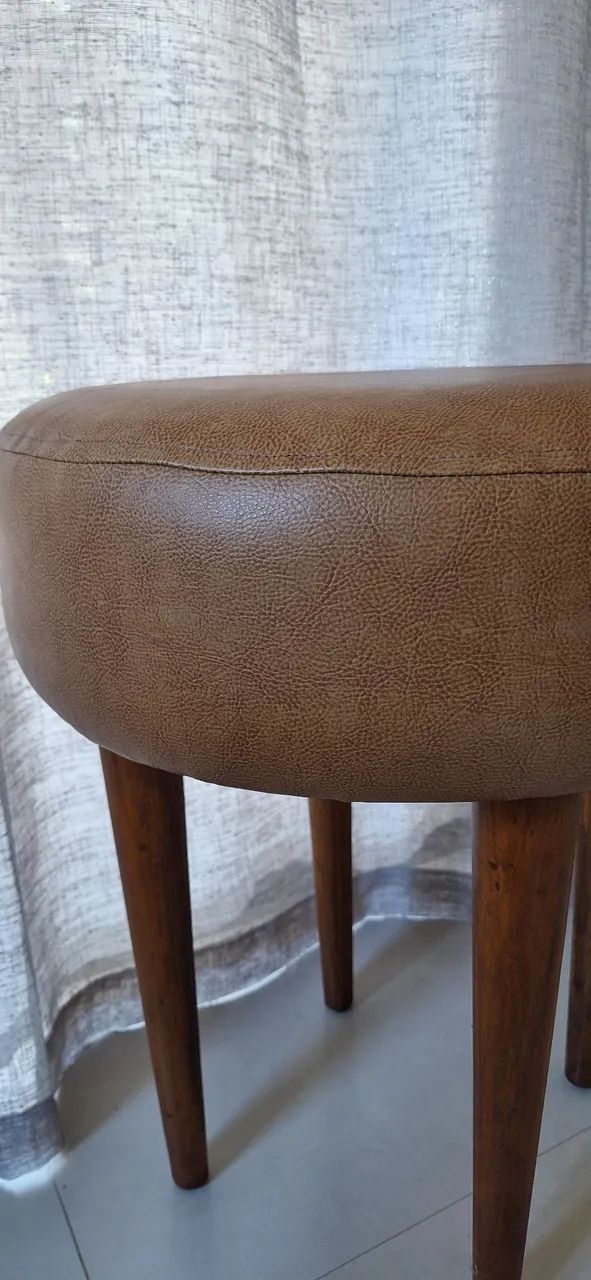 Banqueta caramelo, couro sintético  - Foto 4