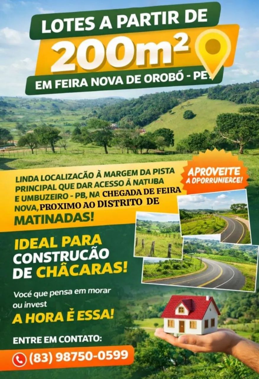 Terreno em Feira Nova de Orobó - PE