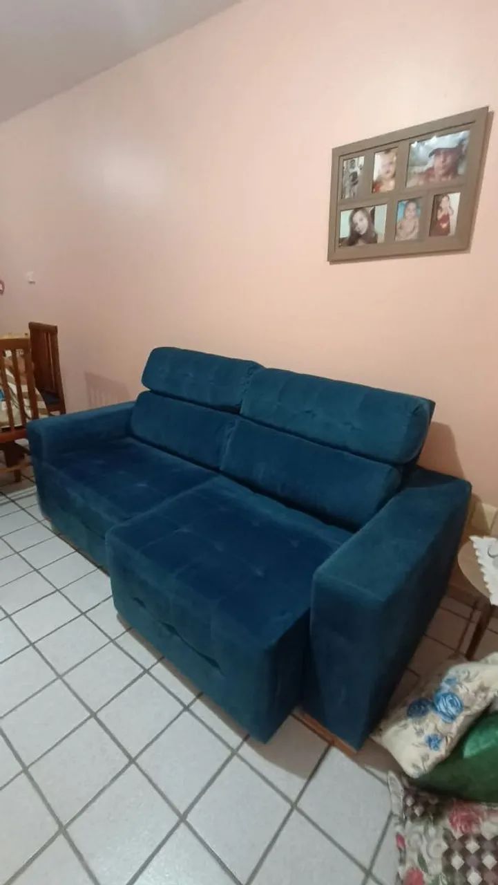 Sofá retrátil 3 lugares semi novo  - Foto 3
