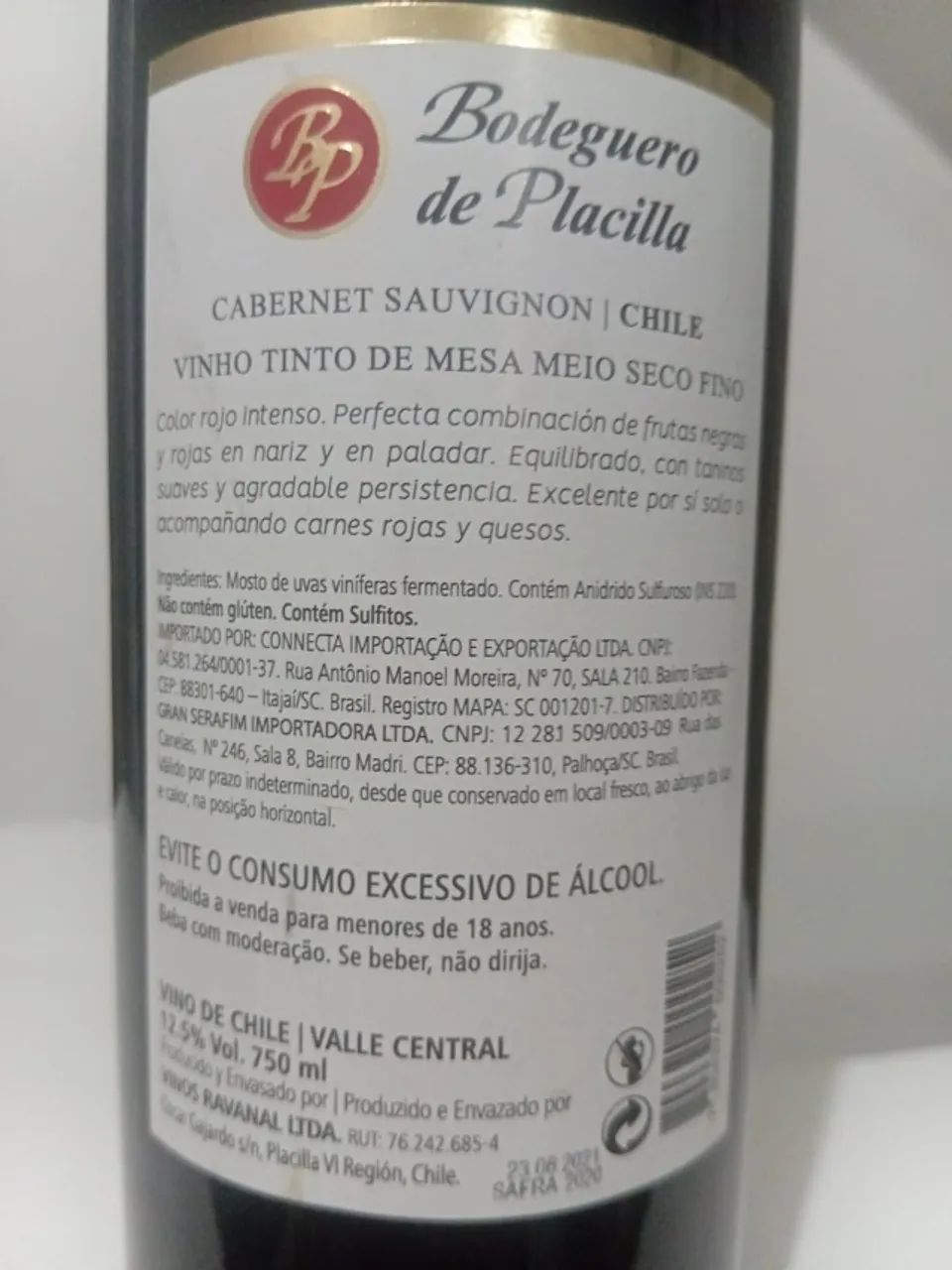 Bodeguero de Placilla Cabernet Sauvignon 2020 - Chile - Foto 3