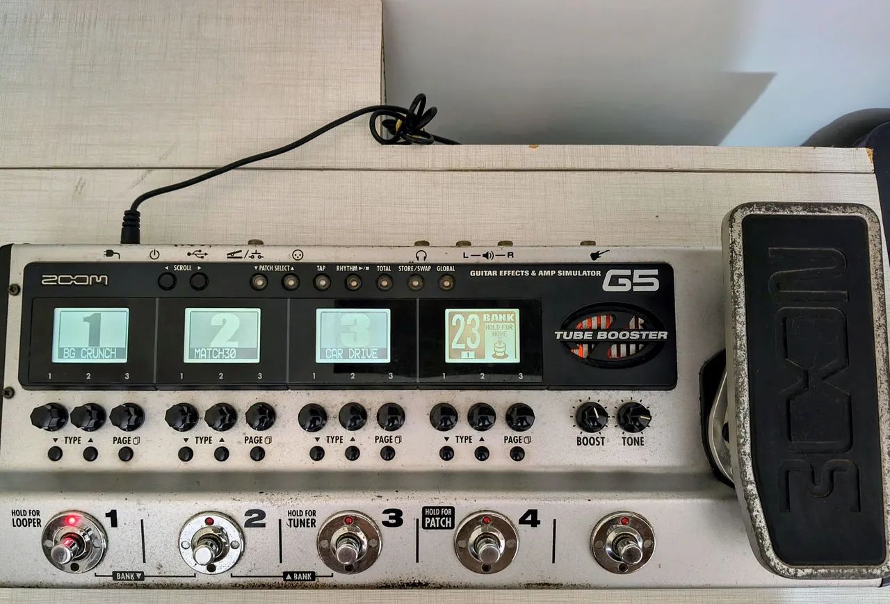 Pedaleira Zoom G5 troca em zoom G3nx ou PS4 - Instrumentos