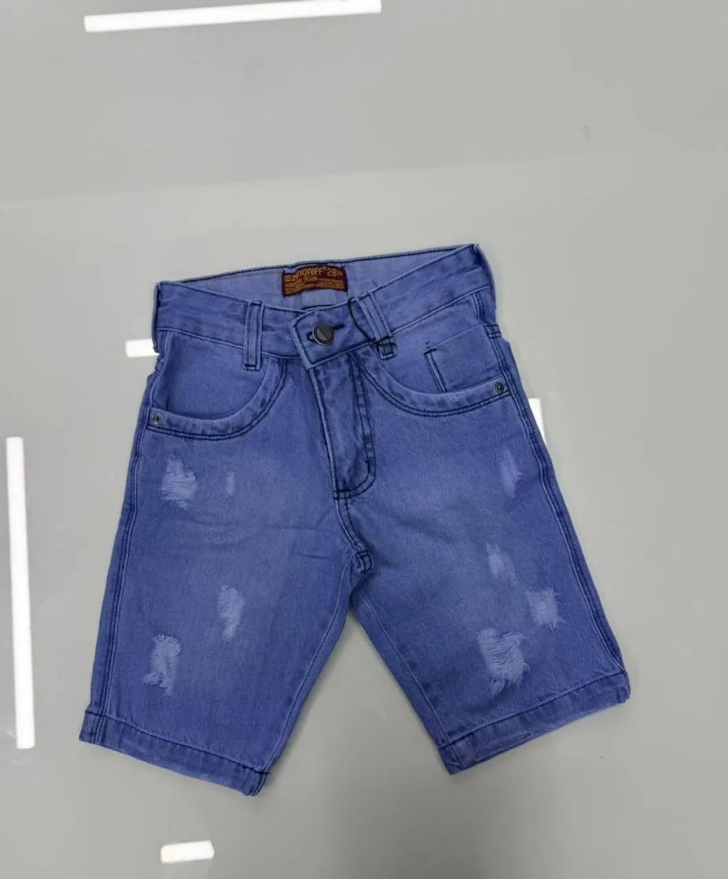 Bermudas jeans casuais infantis  - Foto 3
