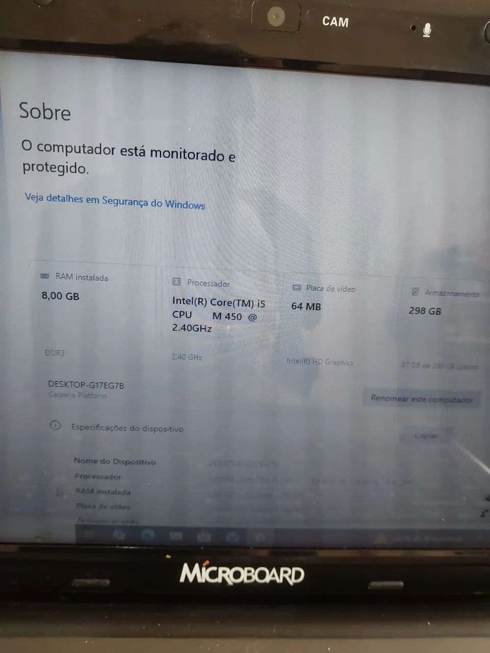 Notebook core i5 8 de ram bateria segura pouco   - Foto 5