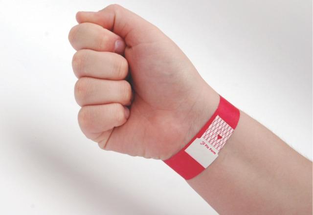 Pulseira identificacao personalizada