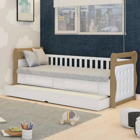 Frete Grátis* Cama De Solteiro + Cama Auxiliar - Capitonê - Maria *NOVO - Foto 2