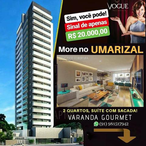 Entrada de 20 mil. - Umarizal. 2/4, suíte. V. Gourmet!