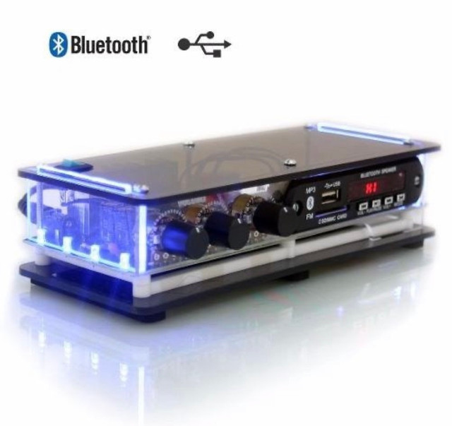 Kit Som Ambiente amplificador Bluetooth + 4 arandelas de embutir
