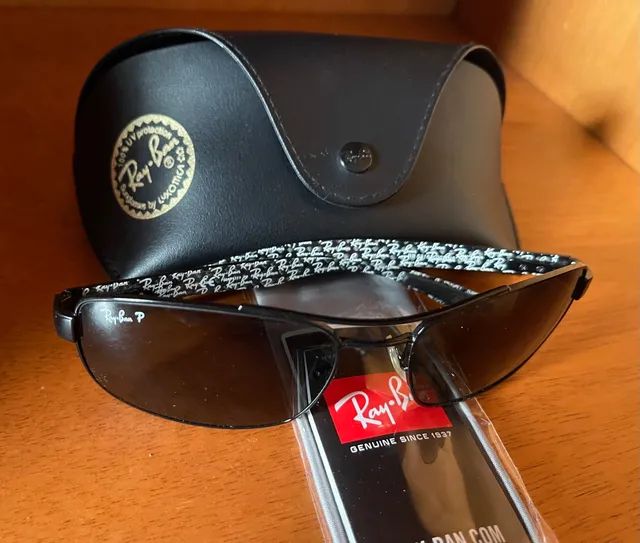Óculos Ray Ban Modelo 8316 Polarizado Gunmetal Impecável  - Foto 2