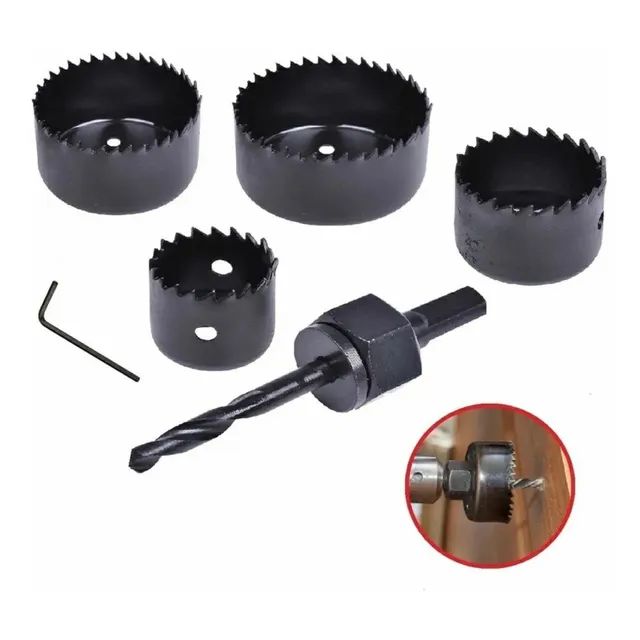 Kit serra copo aço carbono para madeira 32 mm a 54 mm 6 peças promoção