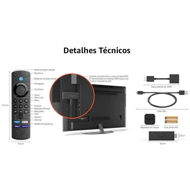 Fire TV Stick 4K com Controle Remoto por Voz com Alexa|Dolby Vision