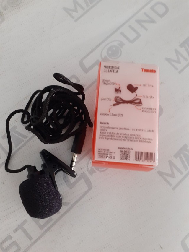 Microfone de lapela. Tomate. Novo. - Foto 2