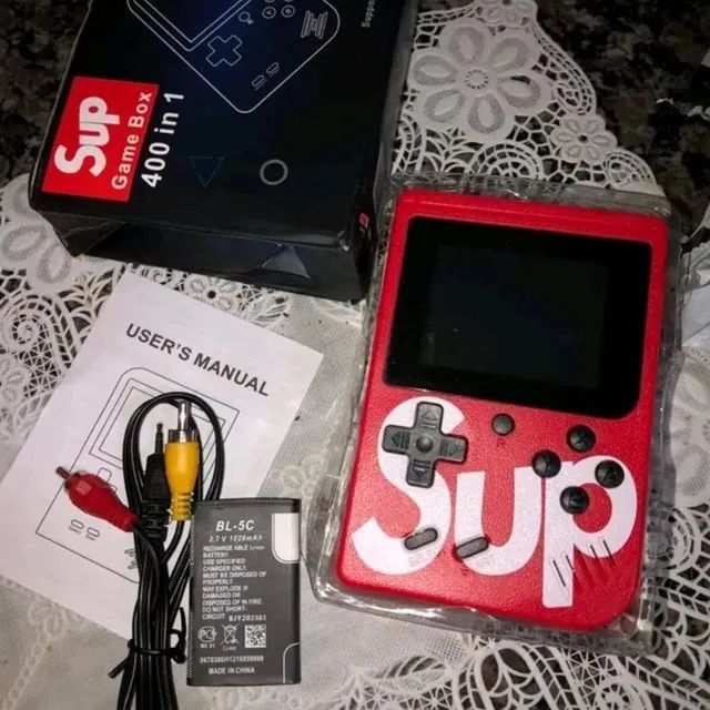 Console Mini Game Sup Game Box 3 LED Plus 400IN1 Vermelho