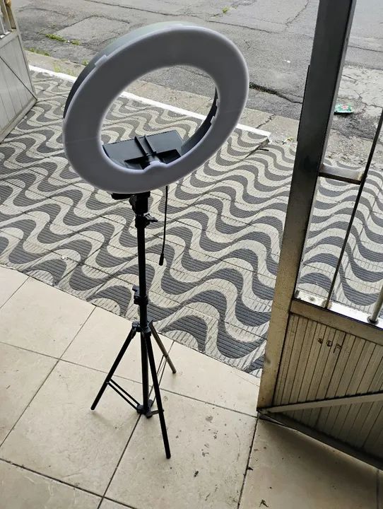 Ring light  com tripé com cabo e fonte - Foto 3