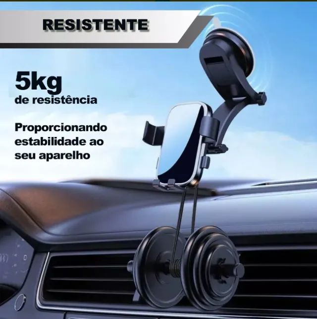 Suporte Para Celular Automotivo Carro Painel Mesa Retrovisor - Foto 2