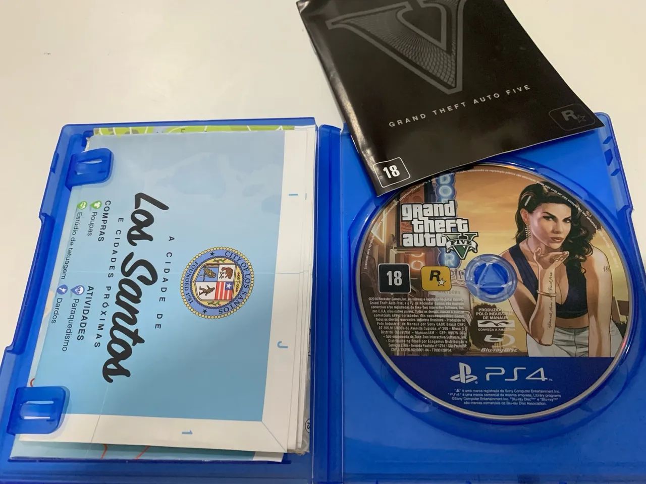 Jogo Original PlayStation 4 GTA V (Com mapa)? - Foto 4