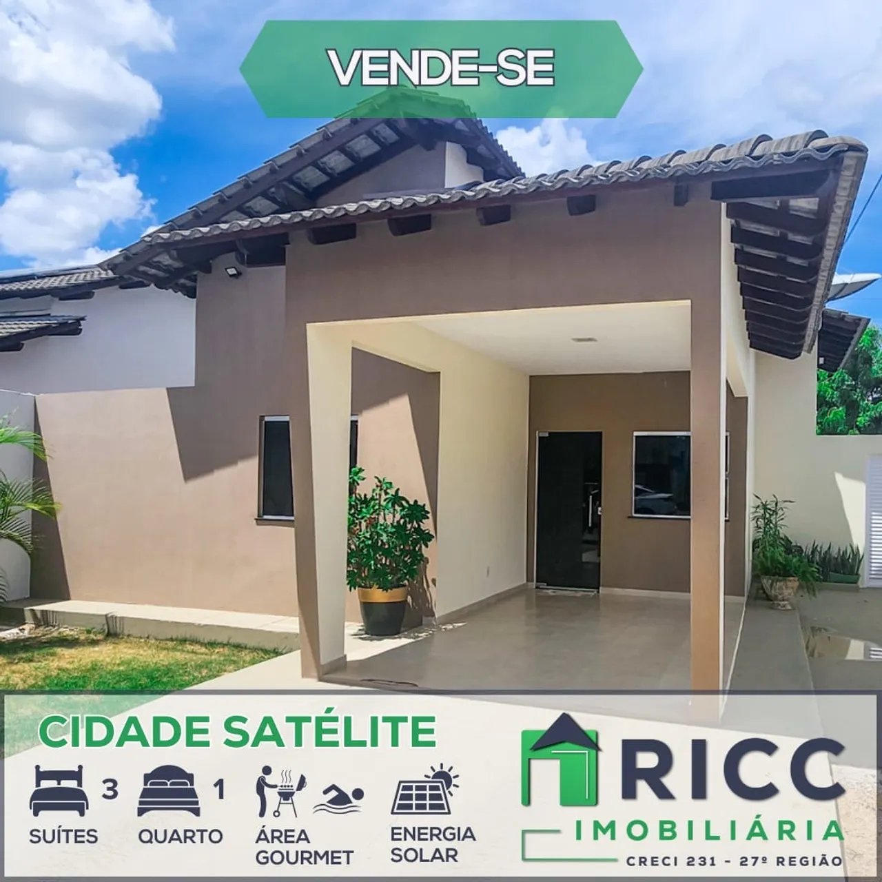 Vende se casa no cidade satélite com 4 quartos e piscina