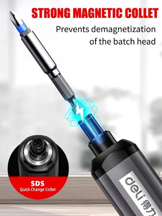 Parafusadeira elétrica, USB recarregável, broca de ajuste, desmontagem multifuncional, kit - Foto 2