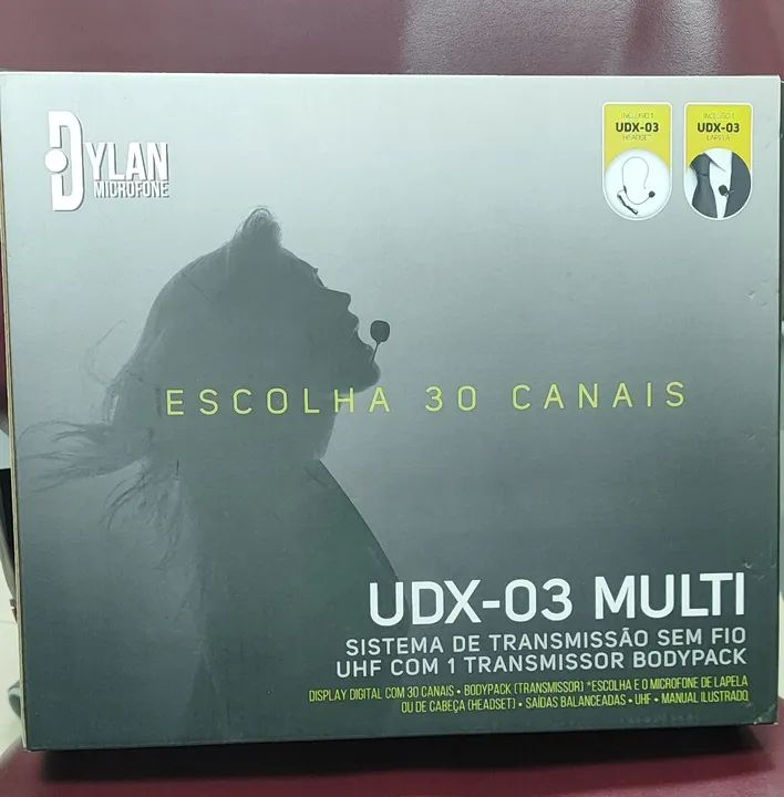 Microfone Sem Fio de lapela UHF Dylan UDX-03 Multi