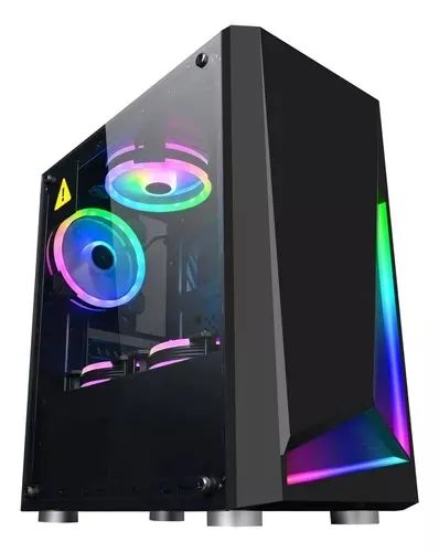 Gabinete Gamer Bluecase Bg039 Fita Led Rgb Atx Vidro Temperado - Loja Natan Abreu 