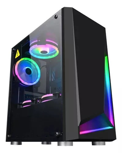 Gabinete Gamer Bluecase Bg039 Fita Led Rgb Atx Vidro Temperado - Loja Natan Abreu