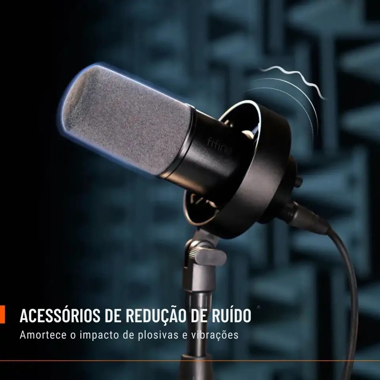 Fifine K688 - Microfone Dinâmico Profissional Fifine K688, USB/XLR, Black  - Foto 3