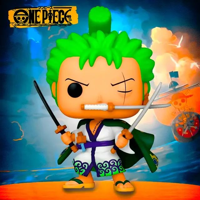 Funko Pop Roronoa Zoro Wano Action Figure Anime One Piece Novo na Caixa - Foto 4