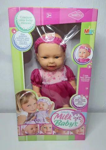 Boneca Bebê Coleção Milk Baby's com Dentinho - Milk Brinquedos