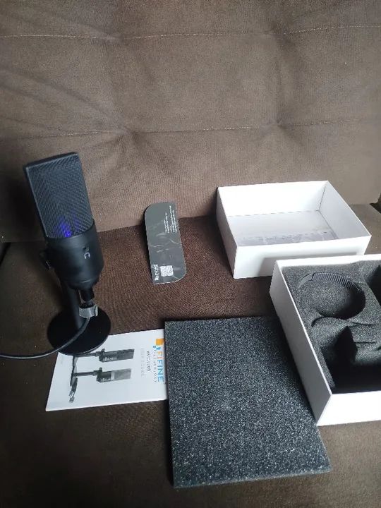 Microfone condensador Fifine k670b conservadissimo. ACEITO PIX, CARTÃO E DINHEIRO. - Foto 5