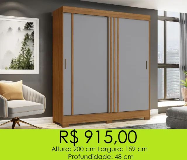 Guarda roupa com porta de correr - Foto 3