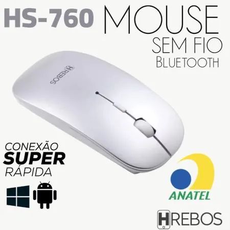 Mouse sem fio bluetooth conexão rápida HRebos IF-760