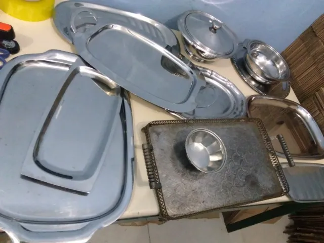Lote Leilão Baixelas Aço Inox Legítimo Anos 70 Oportunidade!