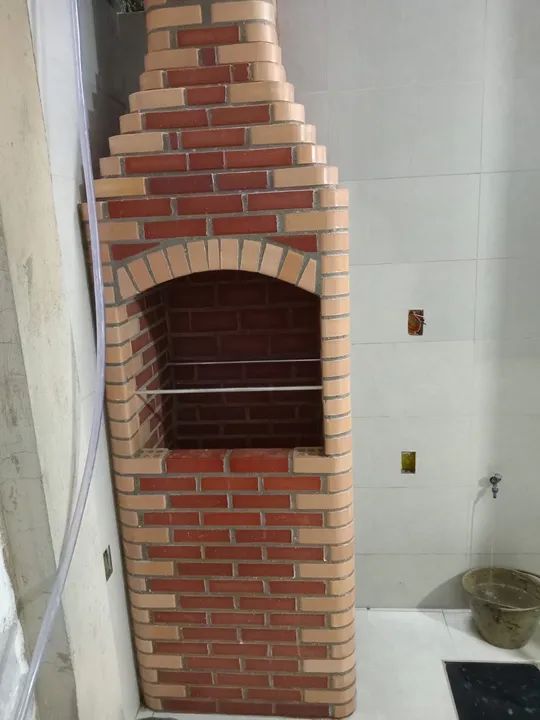 Churrasqueira pura tijolo vermelho com a ponta clara  - Foto 3