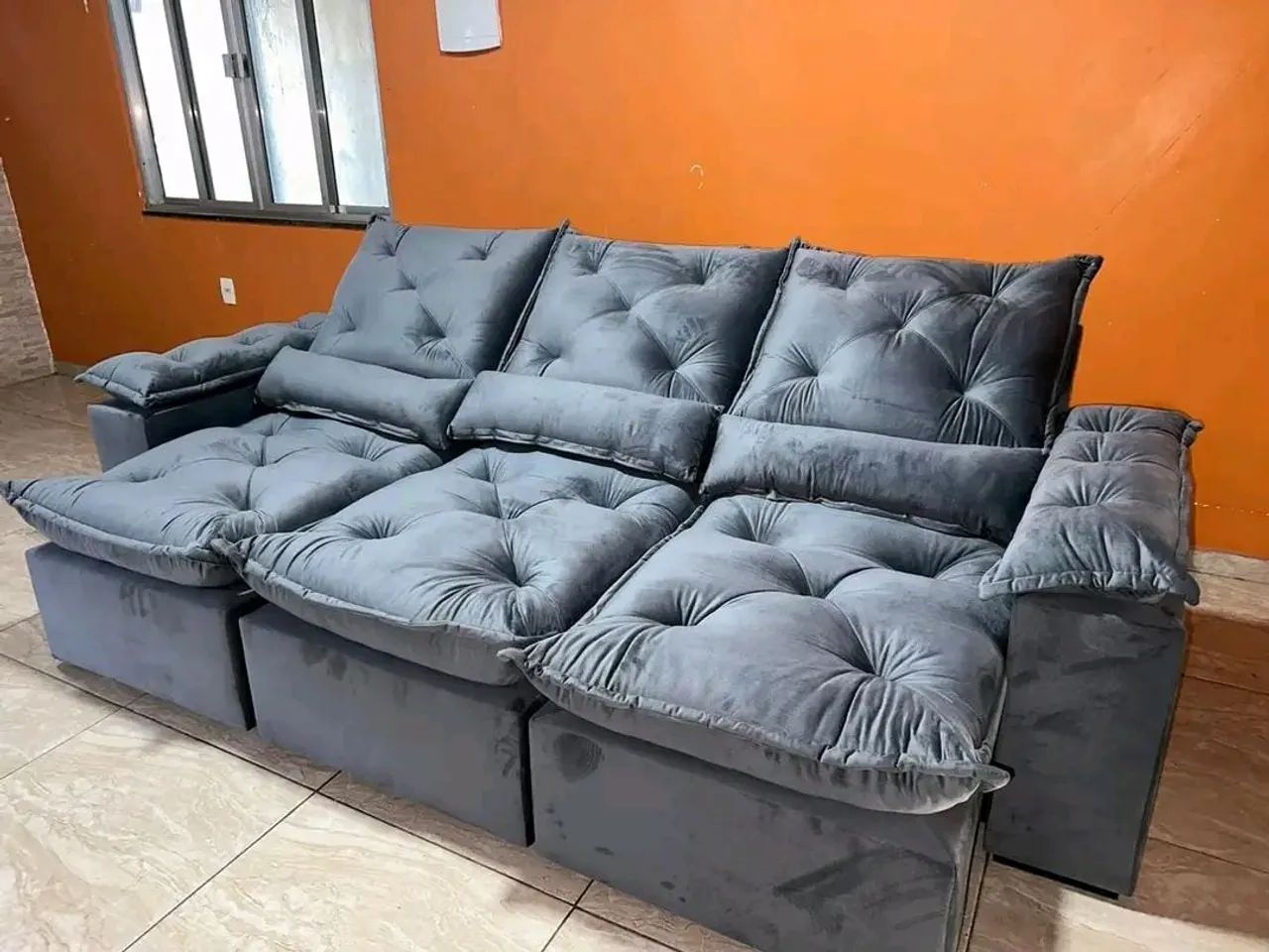 Sofá retrátil reclinável r$ 2,90 m - Foto 3