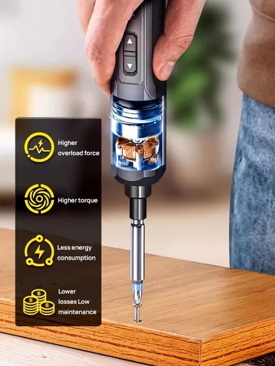 Parafusadeira elétrica, USB recarregável, broca de ajuste, desmontagem multifuncional, kit - Foto 6