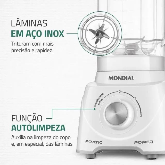 Liquidificador Mondial Pratic Power - Potência e Praticidade para Sua Cozinha! - Foto 5