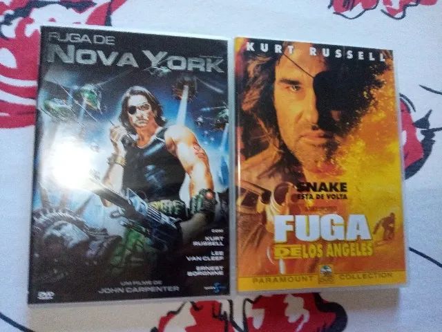 Dvds fuga de nova York e fuga de Los Angeles John carpenter Kurt russel
