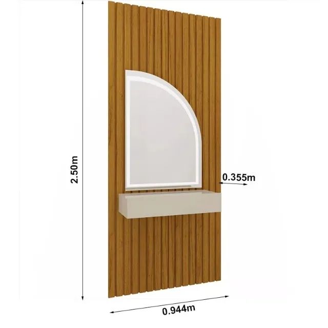 Penteadeira Com Espelho e LED Ripada Realeza - Receba Hoje - Foto 4